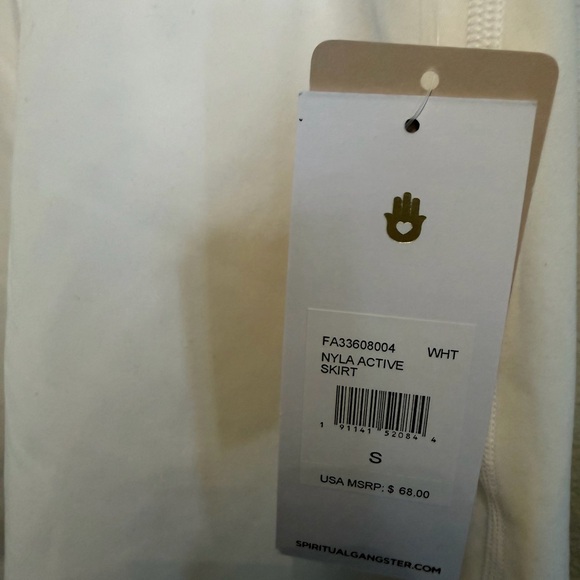 Spiritual Gangster White Nyla Active Skirt NWT - Picture 4 of 7